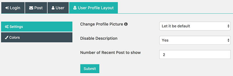 Custom User Profiles