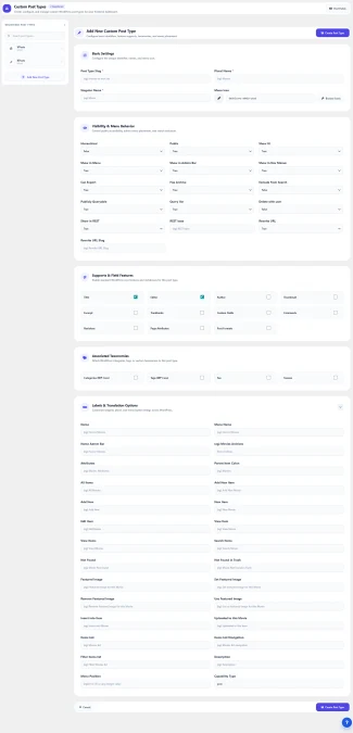 Register Custom Post Types Directly from WP-Admin
