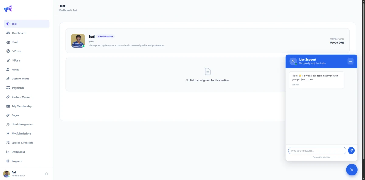 Client-Facing Floating Live Support Widget