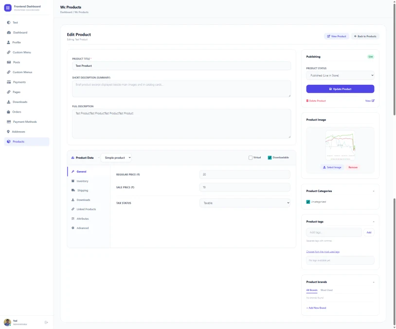 Comprehensive Frontend Product Builder